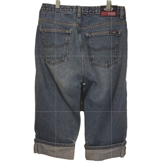90s BONGO Jeans Capris Sz 9 Blue Cuffed 100% COTTON Preppy Coastal Vintage - Picture 8 of 14